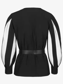Top Noir Blanc Vintage Rétro Rayures Manches Longues Vintage Costumes Pour Homme Déguisement Vintage Bourgogne