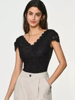 Tops En Dentelle Blanche Pour Femme