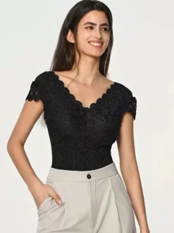 Tops En Dentelle Blanche Pour Femme