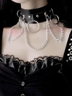 Tour de cou en métal noir Lolita Détails en métal Métallique Divers Accessoires Lolita