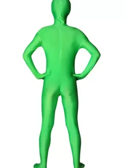 Toussaint Cosplay Costume vert de zentai unisexe d'艙il ouvert en lycra Déguisements Halloween