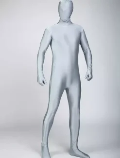 Toussaint Cosplay Costume de zentai gris unicolore en lycra spandex Déguisements Halloween