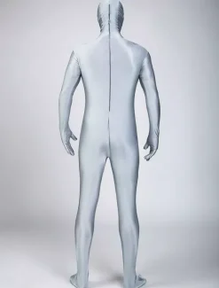 Toussaint Cosplay Costume de zentai gris unicolore en lycra spandex Déguisements Halloween