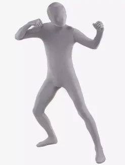 Toussaint Cosplay Costume de zentai gris unicolore en lycra spandex Déguisements Halloween