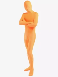 Toussaint Cosplay Costume de zentaï orange unicolore enveloppé Déguisements Halloween