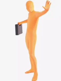 Toussaint Cosplay Costume de zentaï orange unicolore enveloppé Déguisements Halloween