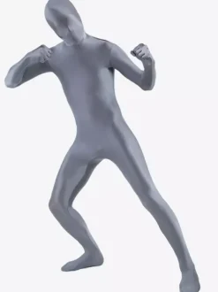 Toussaint Cosplay Costume de Zentai unisexe gris en lycra fibre de élastique Déguisements Halloween
