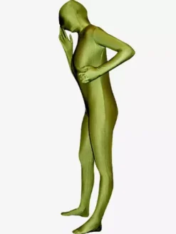 Toussaint Cosplay Costume de zentai en vert militaire et en lycra de fibre élastique Déguisements Halloween