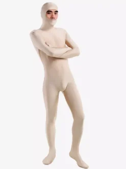 Toussaint Cosplay Costume de zentaï Face ouverte unisexe en lycra spandex écru blanc Halloween