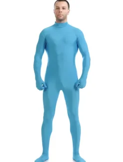 Toussaint Cosplay Costume Zentaï en lycra spandex bleu ciel clair  Déguisements Halloween