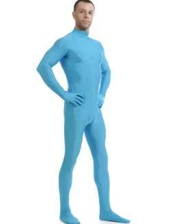 Toussaint Cosplay Costume Zentaï en lycra spandex bleu ciel clair  Déguisements Halloween