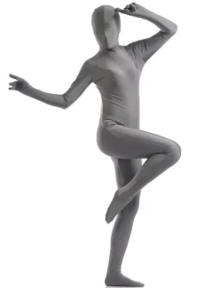 Toussaint Cosplay Costume Zentaï en lycra spandex gris foncé Déguisements Halloween