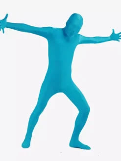 Toussaint Cosplay Costume de zentai beau bleu ciel clair enveloppé Déguisements Halloween