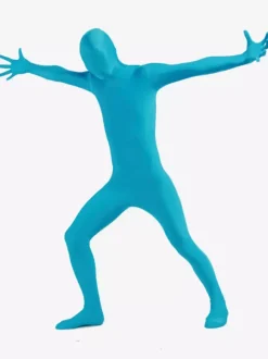 Toussaint Cosplay Costume de zentai beau bleu ciel clair enveloppé Déguisements Halloween