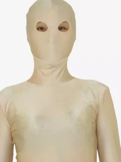 Toussaint Cosplay Costume de zentai beige en lycra spandex yeux ouverts Déguisements Halloween