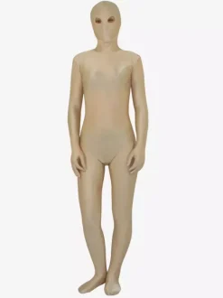 Toussaint Cosplay Costume de zentai beige en lycra spandex yeux ouverts Déguisements Halloween