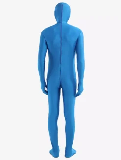 Toussaint Cosplay Costume de zentai bleu unicolore en lycra spandex Halloween
