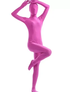 Toussaint Cosplay Costume Zentaï en lycra spandex rose Déguisements Halloween