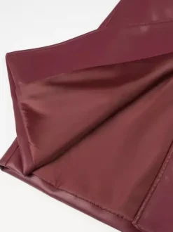 Trench-coat en similicuir pour femme - Veste maxi ceinturée à simple boutonnage - Vêtements d'extérieur chics pour le printemps 2026