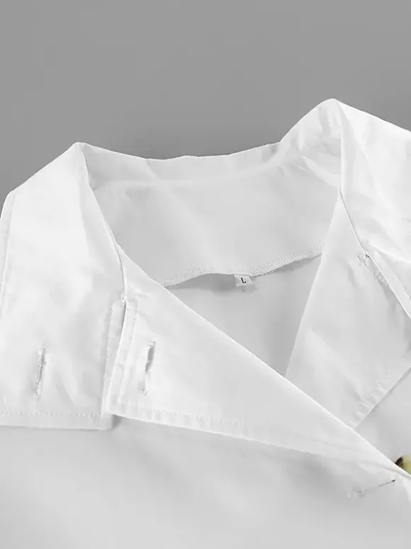 Trench-coat femme en mélange de coton - Coupe oversize minimaliste à double boutonnage et manches larges - Collection printemps-été 2026