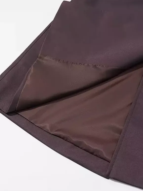 Trench-coat oversize pour femme - Coupe-vent maxi croisé chic marron chocolat - Idéal pour les soirées de printemps 2026