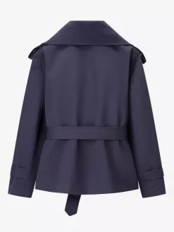 Trench-coat court pour femme - Veste coupe-vent élégante et cintrée avec ceinture - Vêtement d'extérieur idéal pour le printemps du bureau au restaurant - Collection printemps 2026