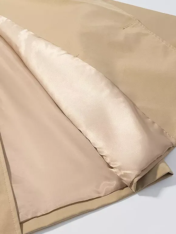 Trench-coat court pour femme - Veste coupe-vent élégante et cintrée avec ceinture - Vêtement d'extérieur idéal pour le printemps du bureau au restaurant - Collection printemps 2026