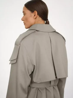 Trench-coat croisé pour femme - Manteau long classique ceinturé - Vêtement d'extérieur chic et printanier pour le bureau et le dîner (collection printemps 2026)