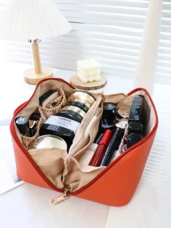 Trousse à cosmétiques carrée de grande capacité sac de rangement portable pour articles de toilette pour femmes 2026