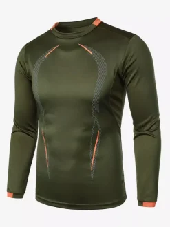 T-shirt de sport respirant à manches longues pour homme idéal pour l'entraînement d'été et le fitness. Séchage rapide.