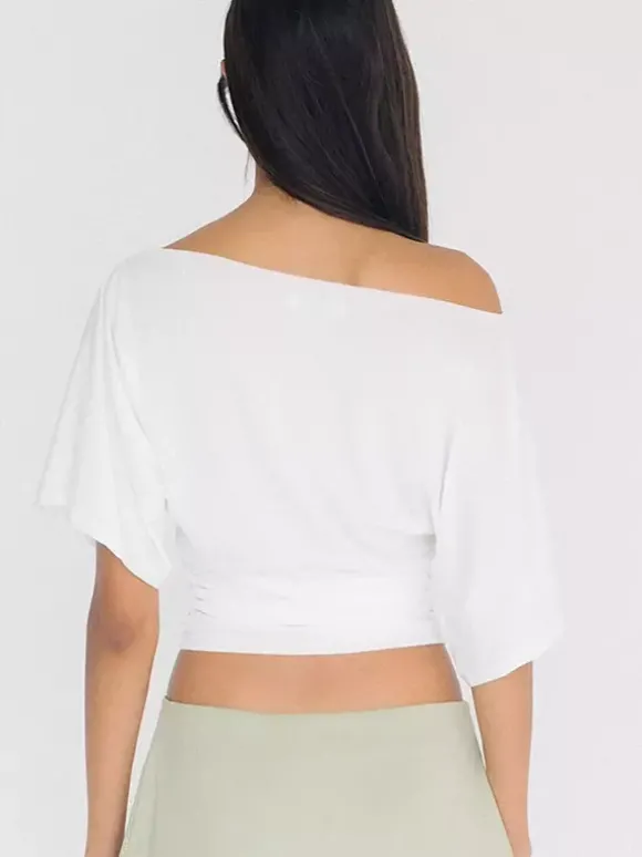 T-shirts blancs à manches courtes pour femmes
