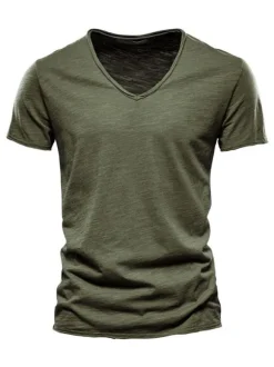 T-shirts Chic Col V Manches Courtes