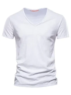 T-shirts Chic Col V Manches Courtes