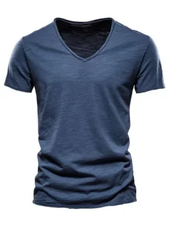 T-shirts Chic Col V Manches Courtes