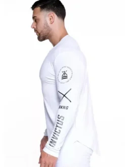 T-shirts Décontracté Col Bijou Mots Imprimés Manches Longues