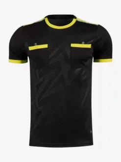 T-shirt Sport Arbitre Homme Manches Courtes Football Polyester Confortable Poches