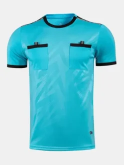 T-shirt Sport Arbitre Homme Manches Courtes Football Polyester Confortable Poches