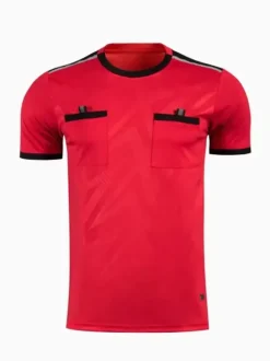 T-shirt Sport Arbitre Homme Manches Courtes Football Polyester Confortable Poches