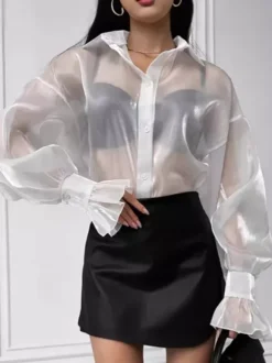 T-shirt transparent à manches longues et protection solaire pour femme (2026)