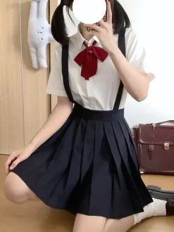 Uniforme scolaire japonais Lolita classique SK Jupes Lolita plissées noires