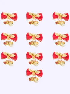 Vert Noël Cloche Bowknot Props Polyester Fibre Noël Vacances Costumes Props