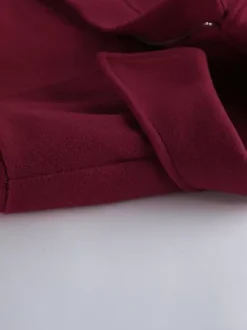Veste courte bordeaux pour femme - Col rabattu chic fermeture éclair ourlet élastique - Collection streetwear décontractée printemps 2026