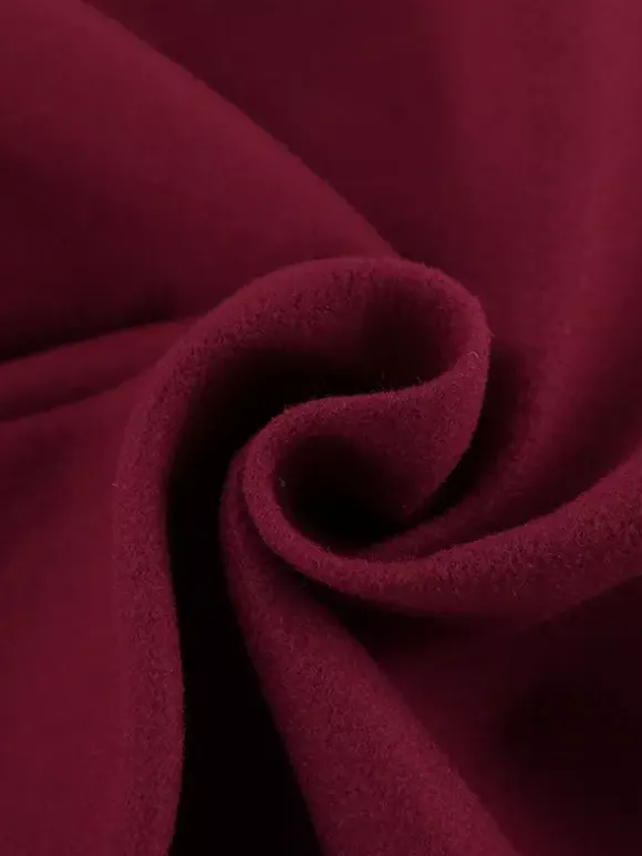 Veste courte bordeaux pour femme - Col rabattu chic fermeture éclair ourlet élastique - Collection streetwear décontractée printemps 2026