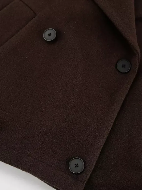 Veste courte croisée pour femme - Coupe courte chic ceinturée - Style streetwear décontracté et luxueux pour le printemps 2026