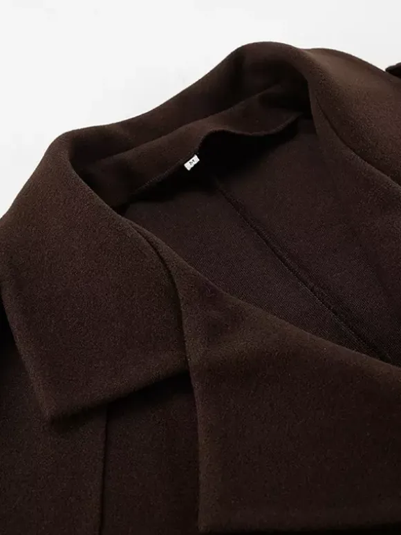 Veste courte croisée pour femme - Coupe courte chic ceinturée - Style streetwear décontracté et luxueux pour le printemps 2026