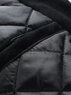 Veste de baseball pour homme en coton rembourré à blocs de couleurs grande taille