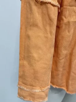 Veste femme à col rabattu et manches longues coupe oversize
