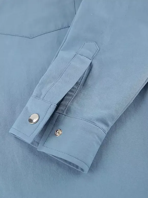 Veste femme à col rabattu boutons coton manches longues vêtement d'extérieur