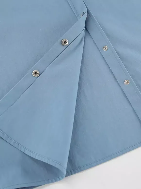 Veste femme à col rabattu boutons coton manches longues vêtement d'extérieur