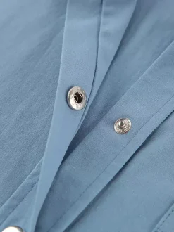 Veste femme à col rabattu boutons coton manches longues vêtement d'extérieur